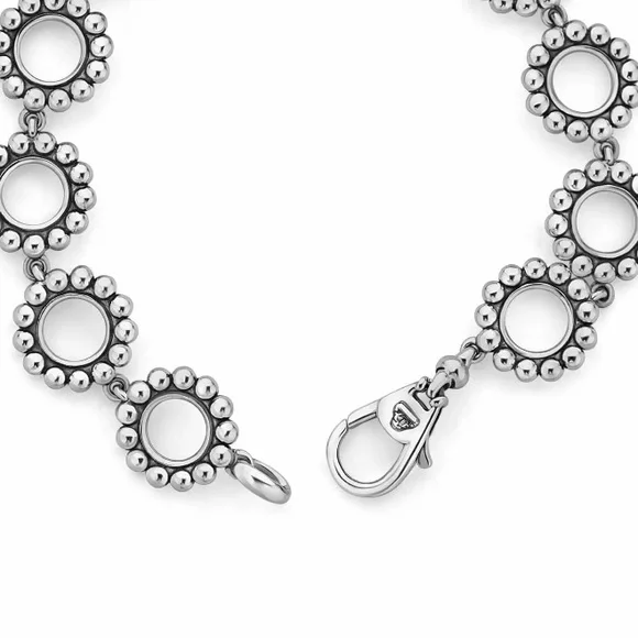 LAGOS Maya Black Onyx Caviar Link Bracelet in Sterling Silver - 7.5 Inches - Picture 3 of 9